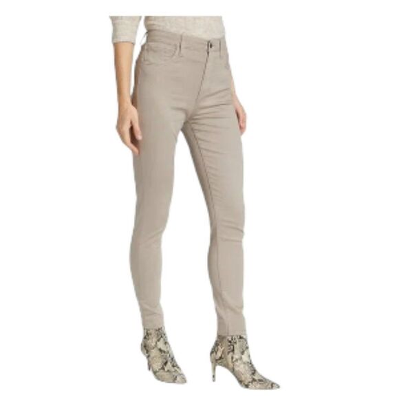 Joe's Jeans Charlie High-Rise Stretch Coated Skinny Ankle Jeans Stoneware 24 NWT - Picture 1 of 3